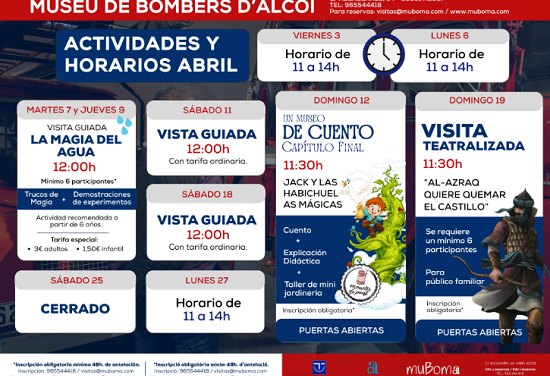 El mes de abril llena de actividades el Museo del Consorcio Provincial de Bomberos