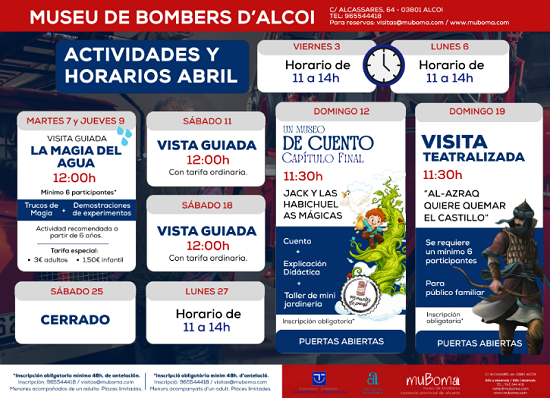 El mes de abril llena de actividades el Museo del Consorcio Provincial de Bomberos