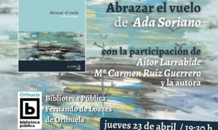 Este jueves se presentará el último poemario de Ada Soriano Lidón