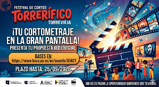 Abierto el plazo de presentación de cortometrajes al Festival Torrerífico 2026 de Torrevieja