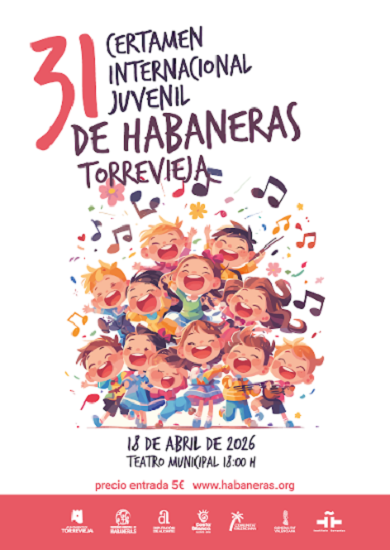 El 31º Certamen Juvenil Internacional de Habaneras se celebrará el sábado, 18 de abril, en el Teatro Municipal