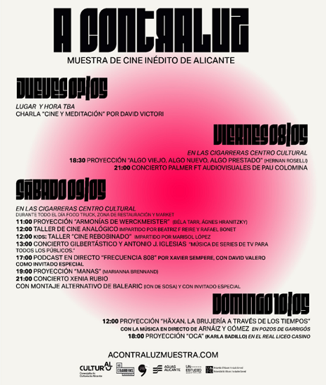 “A Contraluz”: primera muestra de cine inédito de Alicante, del 7 al 10 de mayo