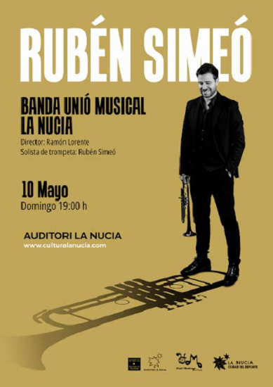 El trompetista Rubén Simeó y la Unió Musical La Nucia juntos en “concierto”