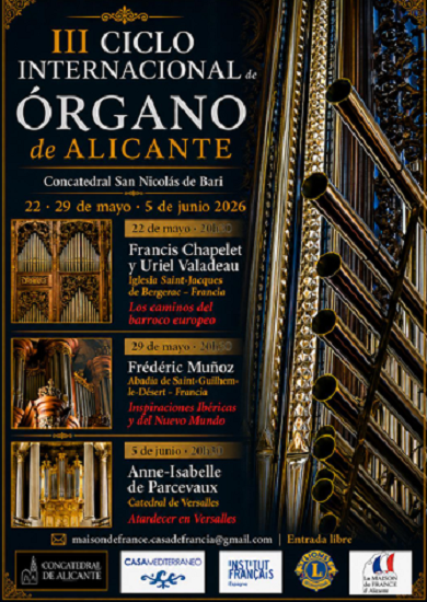 Programación de la Maison de France Alicante de mayo y junio