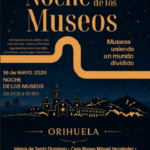 Orihuela celebrará la Noche de los Museos 2026 con teatro, música, talleres y apertura extraordinaria de espacios patrimoniales