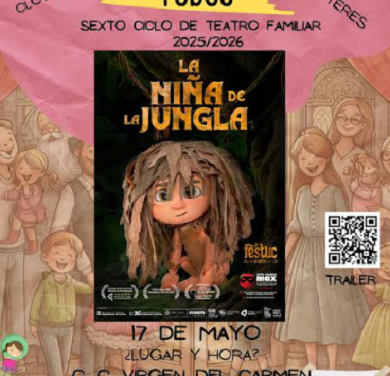 El domingo, 17 de mayo, finaliza la 6ª edición de “Teatro para todos” de Torrevieja con el espectáculo de títeres “La niña de la jungla”