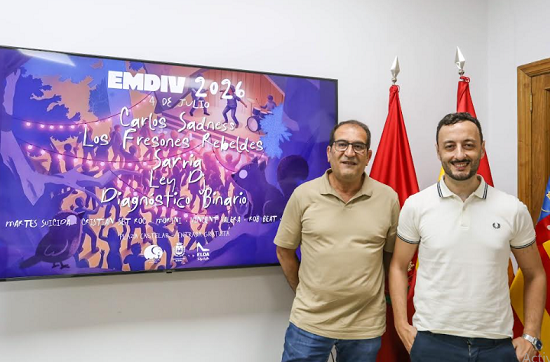 Carlos Sadness, Los Fresones Rebeldes, Sarria y Diagnóstico Binario encabezan el cartel del EMDIV 2026 Elda que de nuevo volverá a ser inclusivo