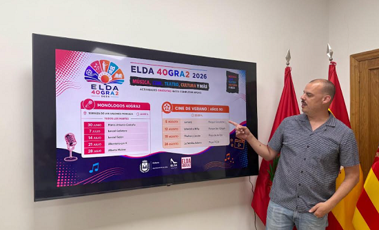 Elda 40Gra2 llena las noches de verano de humor y cine en distintos espacios de la ciudad