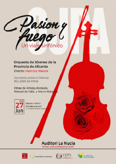 En La Nucía, Pasión y fuego: Un Viaje Sinfónico. Concierto previo al Festival SCL de Viena
