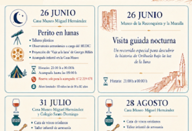 Orihuela invita a vivir sus museos de noche con una programación de verano que une patrimonio, música, talleres, vino oriolano y experiencias familiares