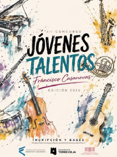 El Instituto Municipal de Cultura “Joaquín Chapaprieta” de Torrevieja convoca el III Concurso de Jóvenes Talentos de la Música “Francisco Casanovas”