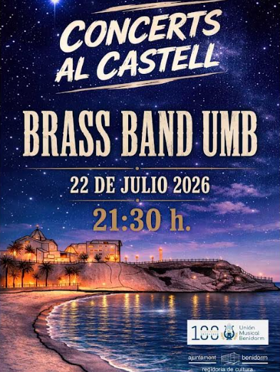 La Brass Band de la Unión Musical de Benidorm actúa este miércoles en el ciclo ‘Concerts al Castell’