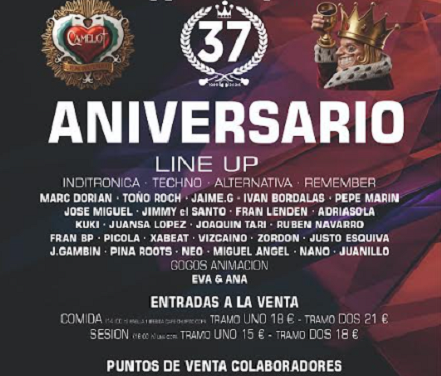 Club Camelot celebra su 37º aniversario al borde del mar