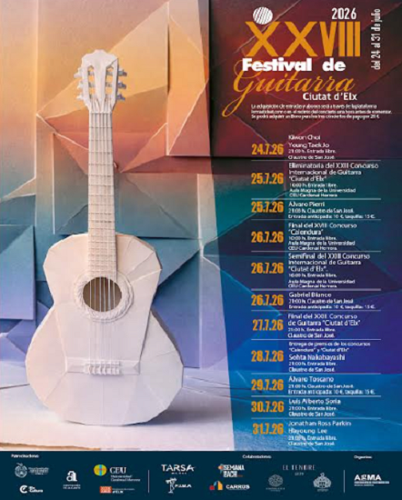 Arranca el XXVIII Festival de Guitarra ‘Ciutat d’Elx’: una cita imprescindible con la música