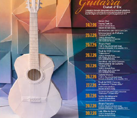 Arranca el XXVIII Festival de Guitarra ‘Ciutat d’Elx’: una cita imprescindible amb la música
