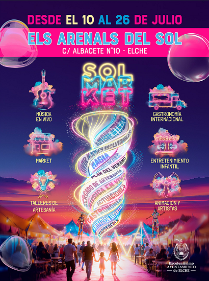 Sol Market llega a Arenales con ocio, gastronomía y música paras las noches de verano