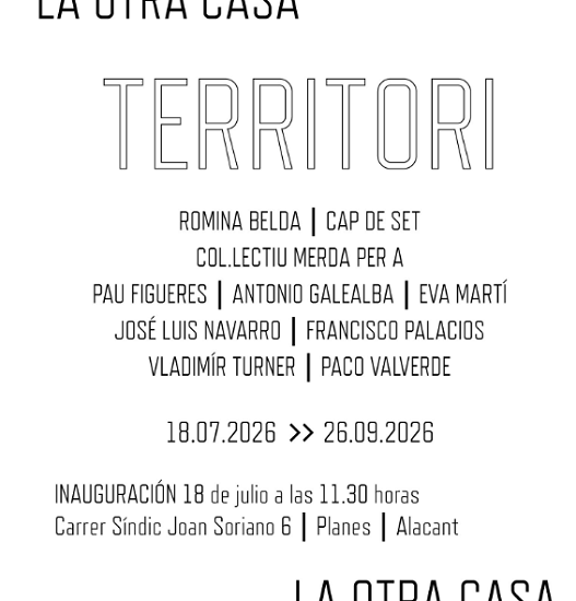 La Otra Casa inaugura la muestra artística TERRITORI el próximo sábado 18de julio