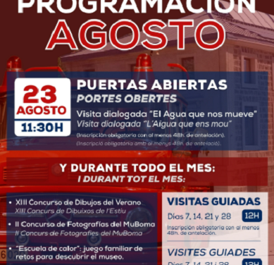 Programación del Museo de Bomberos del mes de agosto