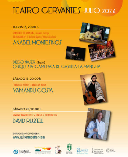 El Festival Internacional de Guitarra José Tomás convierte desde este fin de semana a Petrer en la capital internacional de la guitarra