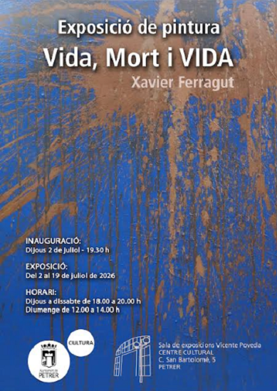 La DANA inspira la exposición «Vida, Mort i VIDA» del pintor valenciano Xavier Ferragut en el Centro Cultural de Petrer