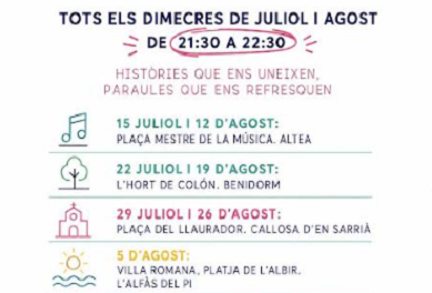 El Museo Villa Romana de l’Albir acoge hoy una nueva sesión de ‘Contes a la fresca’