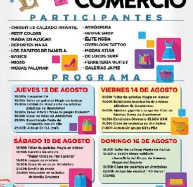 Guardamar del Segura celebra la Feria del Comercio desde el próximo jueves 13 hasta el 16 de agosto 2026 en la avenida los Pinos con actividades y espectáculos para todos los públicos