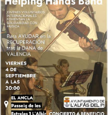 La ONG De Amicitia presenta este viernes en l’Albir el concierto  solidario ‘Helping Hands Band’