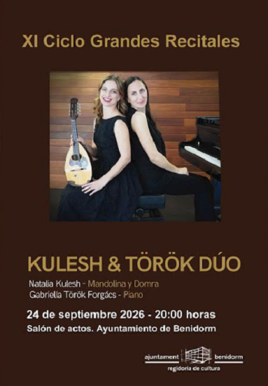 Benidorm retoma el jueves el ciclo de Grandes Recitales con Kulesh & Török Dúo