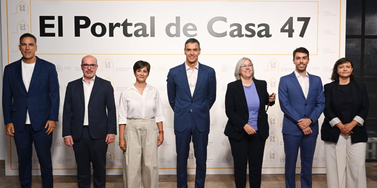 Pedro Sánchez presenta el primer portal del parque público estatal de vivienda y aboga por «alquileres realistas para salarios reales»