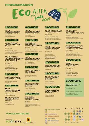 ECOALTEA 2026 presenta su programación: Más de 40 actividades del 1 al 25 de octubre