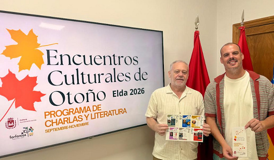Elda acoge una nueva edición de los Encuentros Culturales de Otoño con cinco citas literarias y un taller de escritura creativa