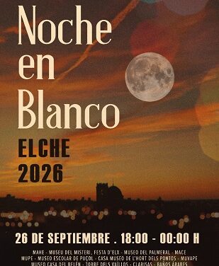 La Noche en Blanco en Elche el 26 de septiembre en su tercera edición