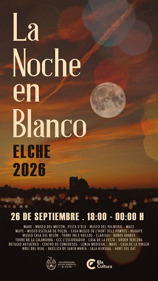 La Noche en Blanco en Elche el 26 de septiembre en su tercera edición