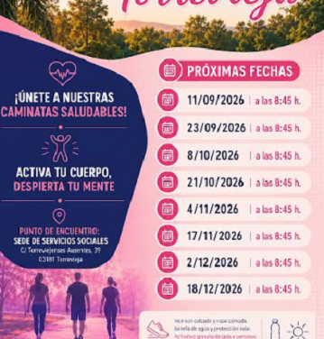 Torrevieja retoma en septiembre las caminatas saludables del programa “Camina Torrevieja”