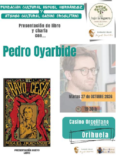 Este próximo martes continuará el ciclo “Bajo la higuera” en el Casino Orcelitano con la presencia del ilustrador Pedro Oyarbide