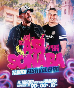 El show ‘Así sonaba’ de Jose AM llenará el próximo 9 de octubre la Plaza Castelar de la mejor música dance con motivo de la celebración del Tardeo Festival Elda      