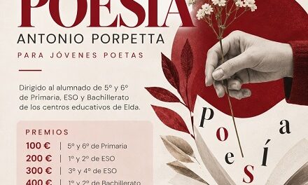 L’Ajuntament d’Elda convoca la XIV edició del Concurs de Poesia Antonio Porpetta per a joves poetes   