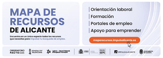 Impulsalicante presenta el Mapa de Recursos de Empleo, Formación y Emprendimiento de Alicante