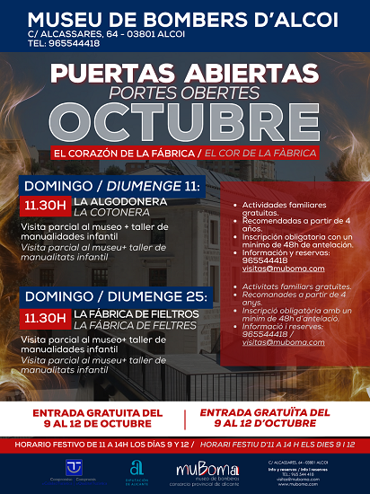 Programació d’Octubre del Museu del Consorci Provincial de Bombers (MuBoma)