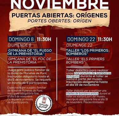 Programación de noviembre del Museo del Consorcio Provincial de Bomberos en Alcoy