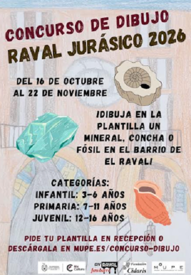 Llega una nueva convocatoria del concurso de dibujo “Raval Jurásico” al MUPE