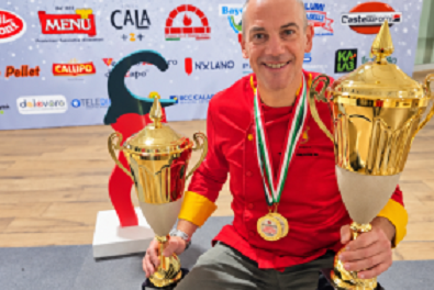 Marco Bianchi, de Il Cortile, gana el Premio a la Mejor Pizza del Mundo Sin Gluten con una harina exclusiva de arroz y legumbres y un homenaje a la parmiggiana